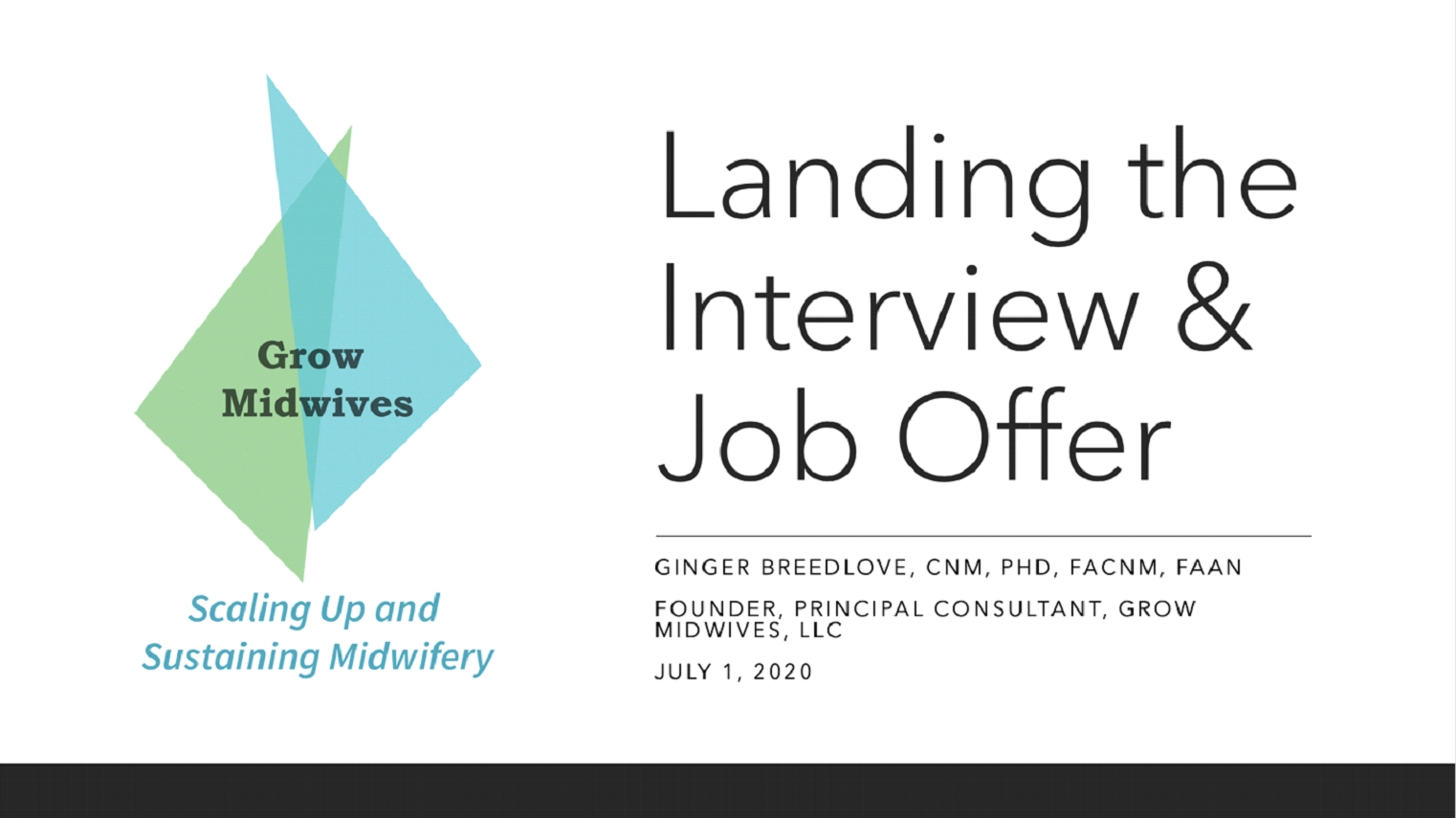 Landing the Interview & Job Offer Seminar | Grow Midwives
